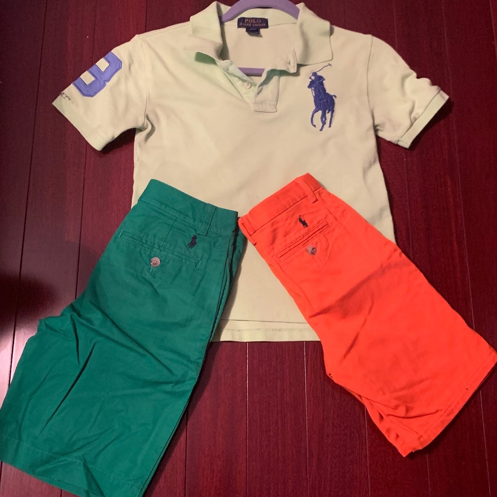 Boys 3 Piece Polo Ralph Lauren Set Sz. 7 & 8